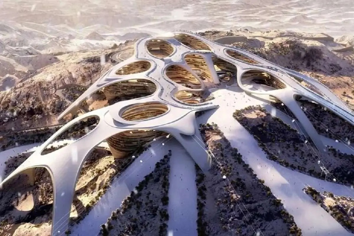 بازیهای زمستانی آسیا در پیست اسکی بن سلمان وسط بیابان!