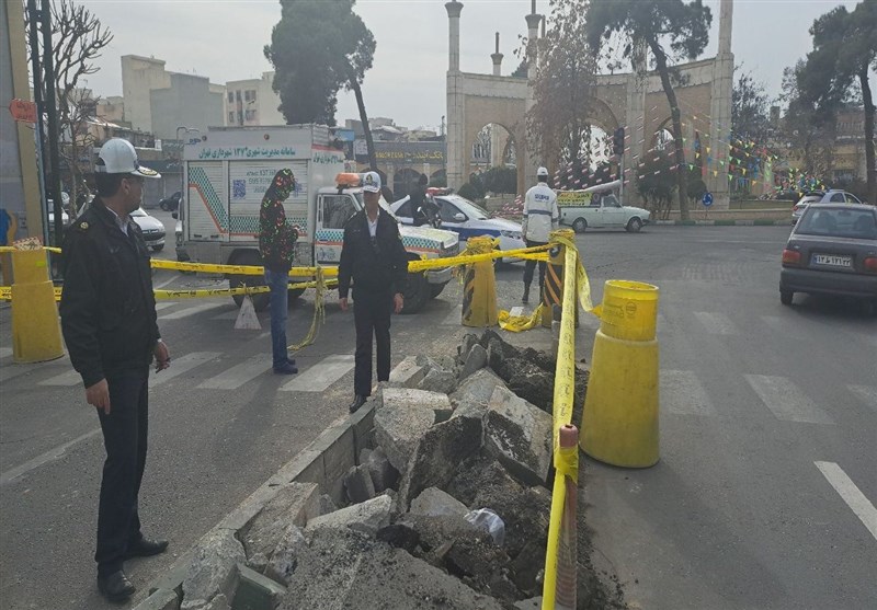 عکسی از نشست ناگهانی زمین در قلب تهران
