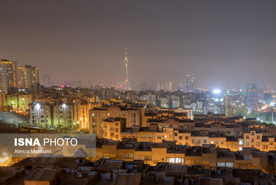 آلودگی شب‌های تهران