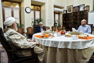 قالیباف میزبان ناطق نوری، حداد عادل و لاریجانی